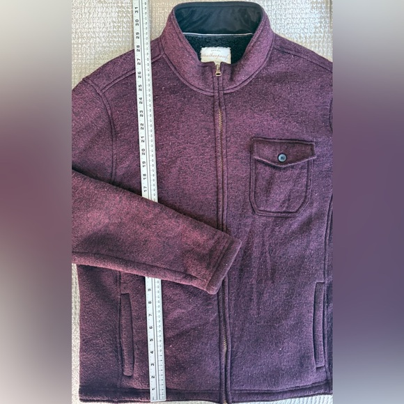 Weatherproof Vintage Full-Zip Jacket Sherpa-Lined Maroon XL – Warm Casual - Picture 5 of 12